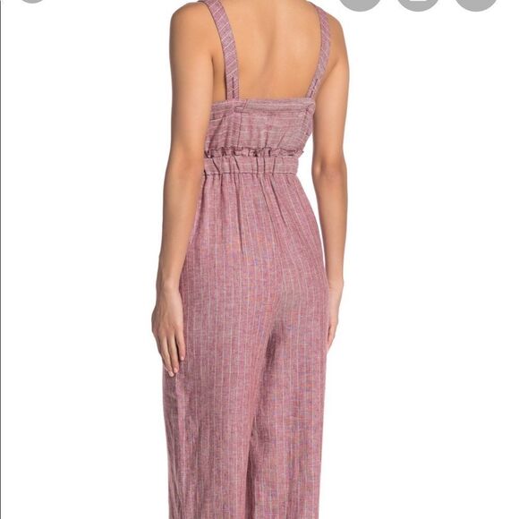 Romeo +Juliet Couture Linen Blend Jumpsuit - Picture 2 of 8